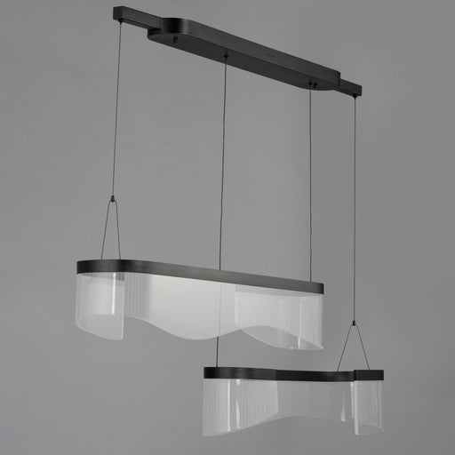 ET2 E24774-133BK Sonata 2 Light Linear LED Pendant | Black