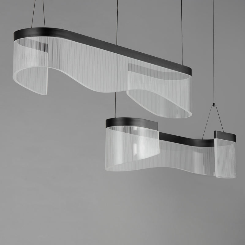 ET2 E24774-133BK Sonata 2 Light Linear LED Pendant | Black