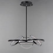 ET2 E24787-BKPC Gyro II 3 Light LED Pendant | Black / Polished Chrome