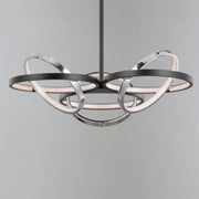 ET2 E24787-BKPC Gyro II 3 Light LED Pendant | Black / Polished Chrome