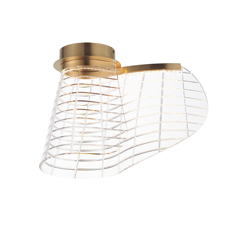 ET2 E24810-82BCN Tartan LED Flush Mount | Brushed Champagne