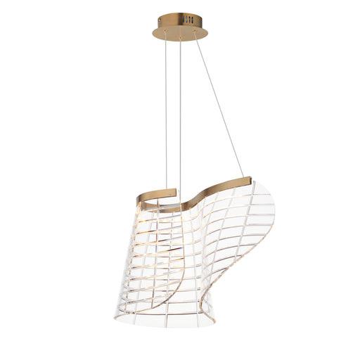 ET2 E24812-82BCN Tartan 1 Light LED Pendant | Brushed Champagne