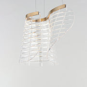 ET2 E24812-82BCN Tartan 1 Light LED Pendant | Brushed Champagne