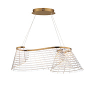 ET2 E24814-82BCN Tartan 1 Light Linear LED Pendant | Brushed Champagne