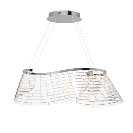ET2 E24814-82PC Tartan 1 Light Linear LED Pendant | Polished Chrome