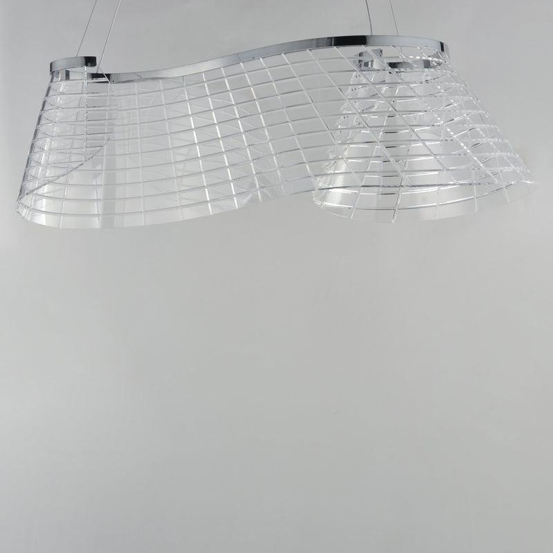 ET2 E24814-82PC Tartan 1 Light Linear LED Pendant | Polished Chrome