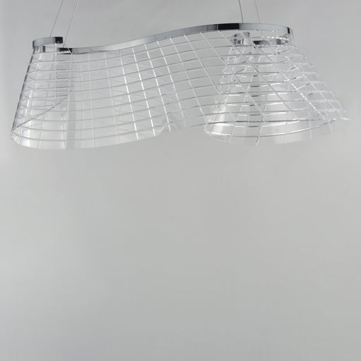 ET2 E24814-82PC Tartan 1 Light Linear LED Pendant | Polished Chrome