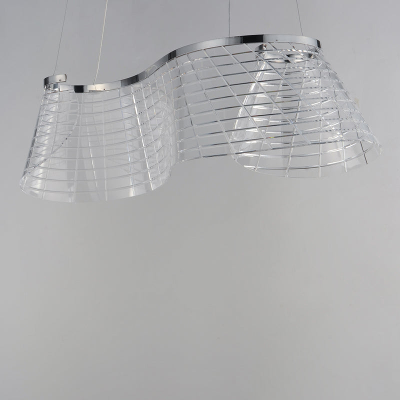 ET2 E24814-82PC Tartan 1 Light Linear LED Pendant | Polished Chrome