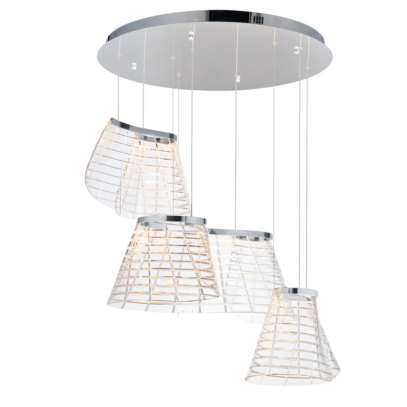 ET2 E24816-82PC Tartan 3 Light LED Pendant | Polished Chrome