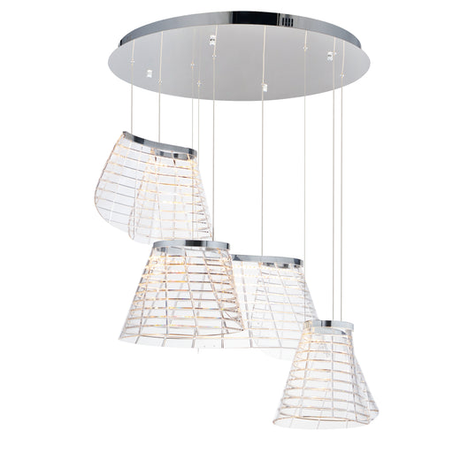 ET2 E24816-82PC Tartan 3 Light LED Pendant | Polished Chrome