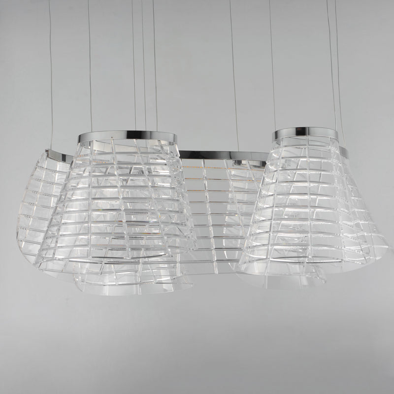 ET2 E24816-82PC Tartan 3 Light LED Pendant | Polished Chrome