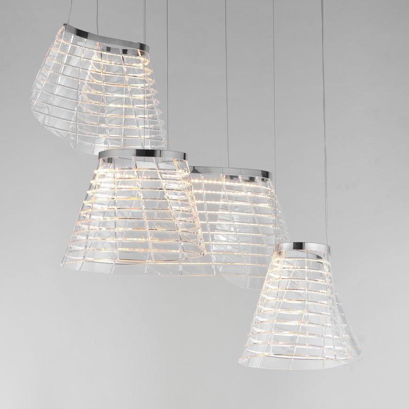 ET2 E24816-82PC Tartan 3 Light LED Pendant | Polished Chrome