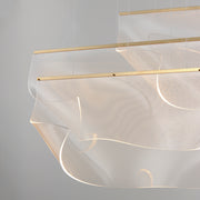 ET2 E24873-133FG Rinkle 3 Light Linear LED Pendant | French Gold