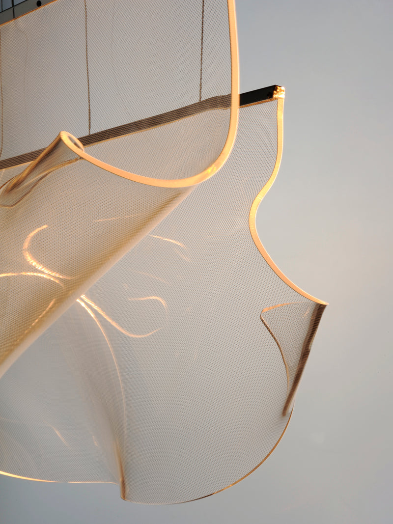 ET2 E24873-133PC Rinkle 3 Light Linear LED Pendant | Polished Chrome