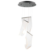 ET2 E24874-133BGM Rinkle 3 Light LED Multi Pendant | Brushed Gunmetal