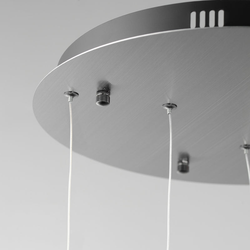 ET2 E24874-133BGM Rinkle 3 Light LED Multi Pendant | Brushed Gunmetal