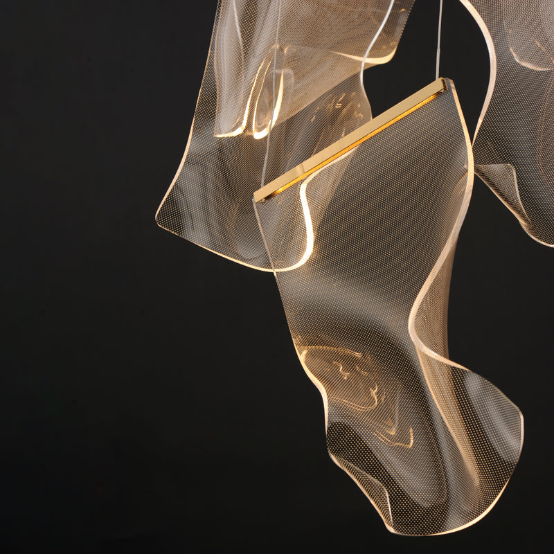 ET2 E24877-133FG Rinkle 28" 14 Light LED Pendant | French Gold