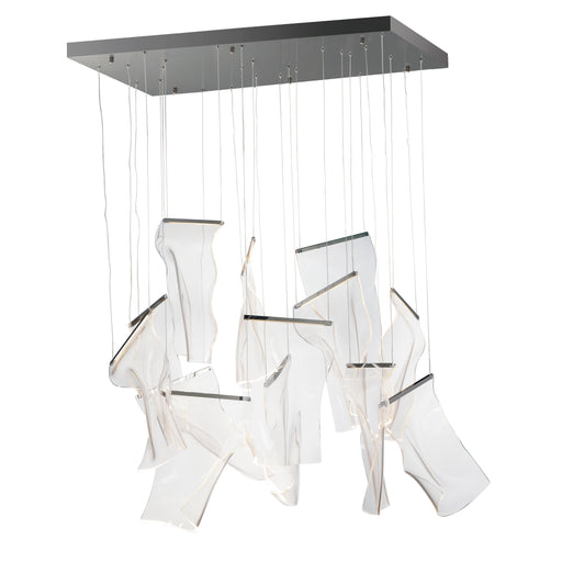 ET2 E24878-133BGM Rinkle 13 Light Rectalinear LED Pendant | Brushed Gunmetal