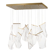 ET2 E24878-133FG Rinkle 13 Light Rectalinear LED Pendant | French Gold