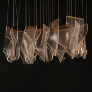 ET2 E24878-133FG Rinkle 13 Light Rectalinear LED Pendant | French Gold