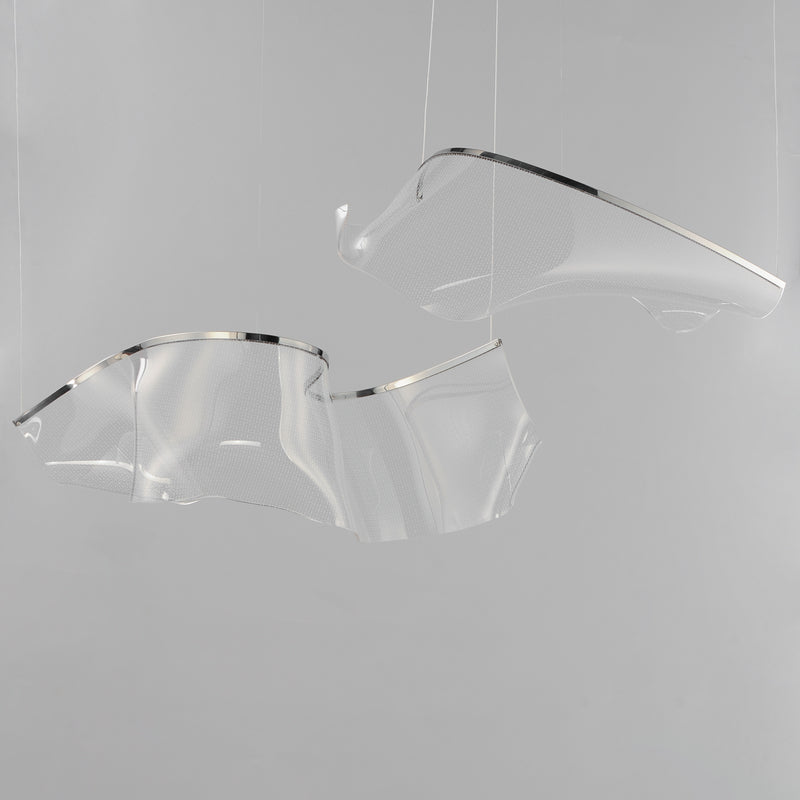 ET2 E24882-133PC Rinkle Modular 2 Light LED Pendant | Polished Chrome