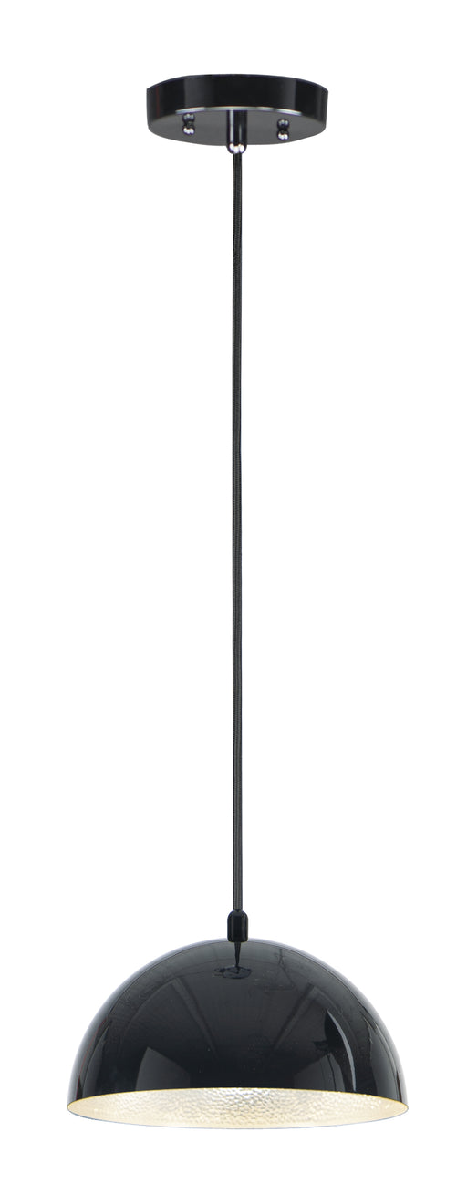 ET2 E24900-GBAL Hemisphere 1 Light 9" LED Pendant | Gloss Black / Aluminum