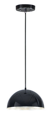 ET2 E24902-GBAL Hemisphere 1 Light 14" LED Pendant | Gloss Black / Aluminum
