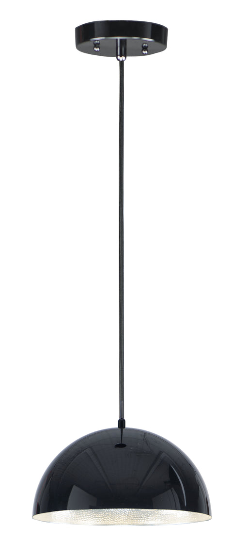 ET2 E24902-GBAL Hemisphere 1 Light 14" LED Pendant | Gloss Black / Aluminum