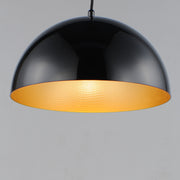 ET2 E24902-GBGLD Hemisphere 1 Light 14" LED Pendant | Gloss Black / Gold