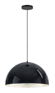ET2 E24904-GBAL Hemisphere 1 Light 24" LED Pendant | Gloss Black / Aluminum