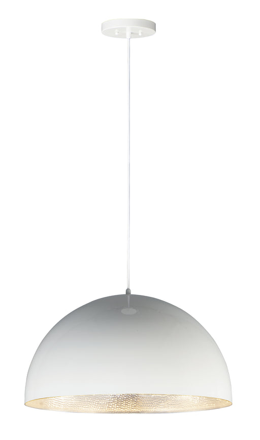 ET2 E24904-GWAL Hemisphere 1 Light 24" LED Pendant | Gloss White / Aluminum