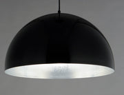 ET2 E24904-GBAL Hemisphere 1 Light 24" LED Pendant | Gloss Black / Aluminum