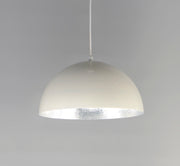 ET2 E24904-GWAL Hemisphere 1 Light 24" LED Pendant | Gloss White / Aluminum