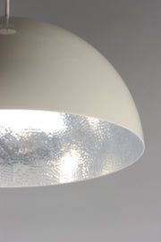 ET2 E24904-GWAL Hemisphere 1 Light 24" LED Pendant | Gloss White / Aluminum