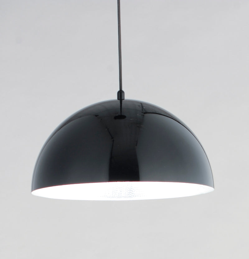 ET2 E24906-GBAL Hemisphere 1 Light 31" LED Pendant | Gloss Black / Aluminum