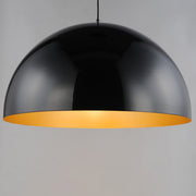 ET2 E24906-GBGLD Hemisphere 1 Light 31" LED Pendant | Gloss Black / Gold