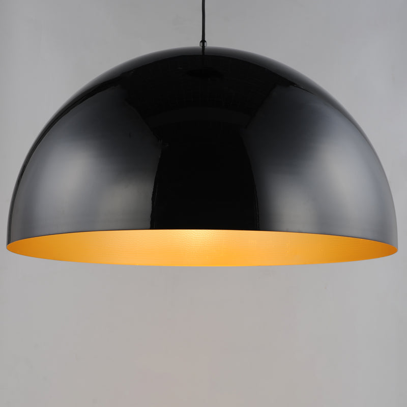 ET2 E24906-GBGLD Hemisphere 1 Light 31" LED Pendant | Gloss Black / Gold