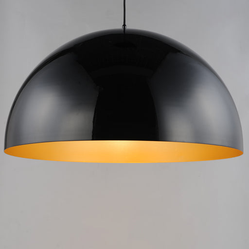 ET2 E24906-GBGLD Hemisphere 1 Light 31" LED Pendant | Gloss Black / Gold