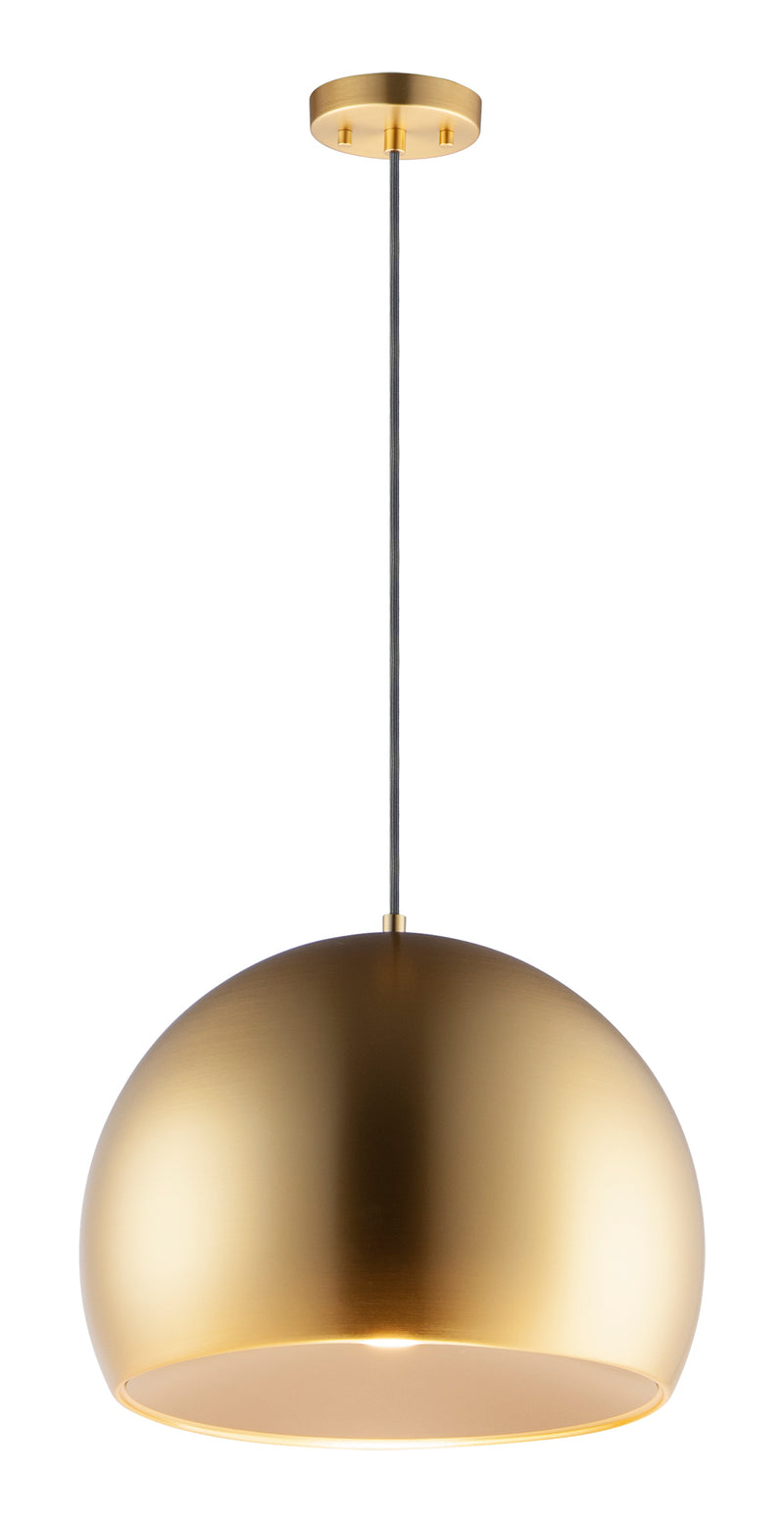 ET2 E24924-SBRCOF Palla 16" LED Pendant | Satin Brass / Coffee