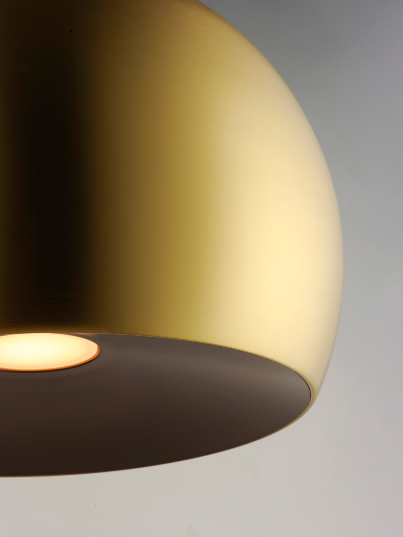 ET2 E24924-SBRCOF Palla 16" LED Pendant | Satin Brass / Coffee