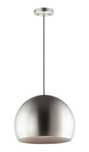 ET2 E24926-SNBK Palla 20" LED Pendant | Satin Nickel / Black