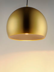 ET2 E24926-SBRCOF Palla 20" LED Pendant | Satin Brass / Coffee