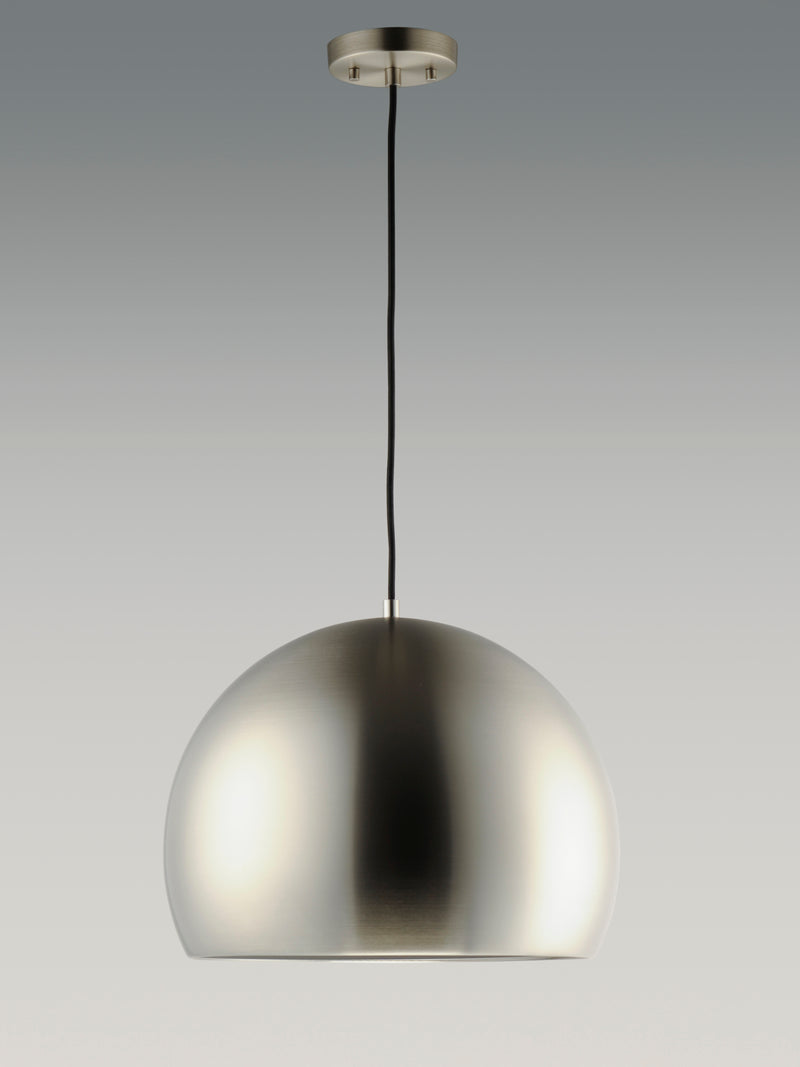 ET2 E24926-SNBK Palla 20" LED Pendant | Satin Nickel / Black