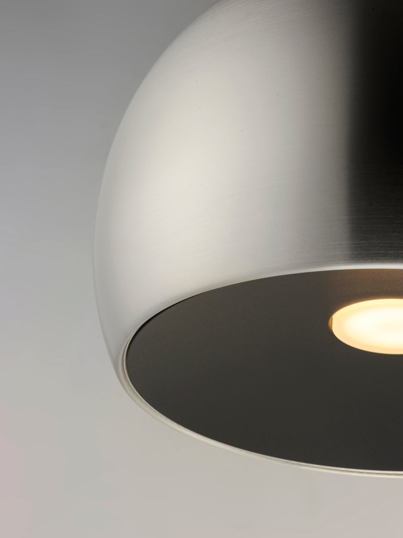 ET2 E24926-SNBK Palla 20" LED Pendant | Satin Nickel / Black