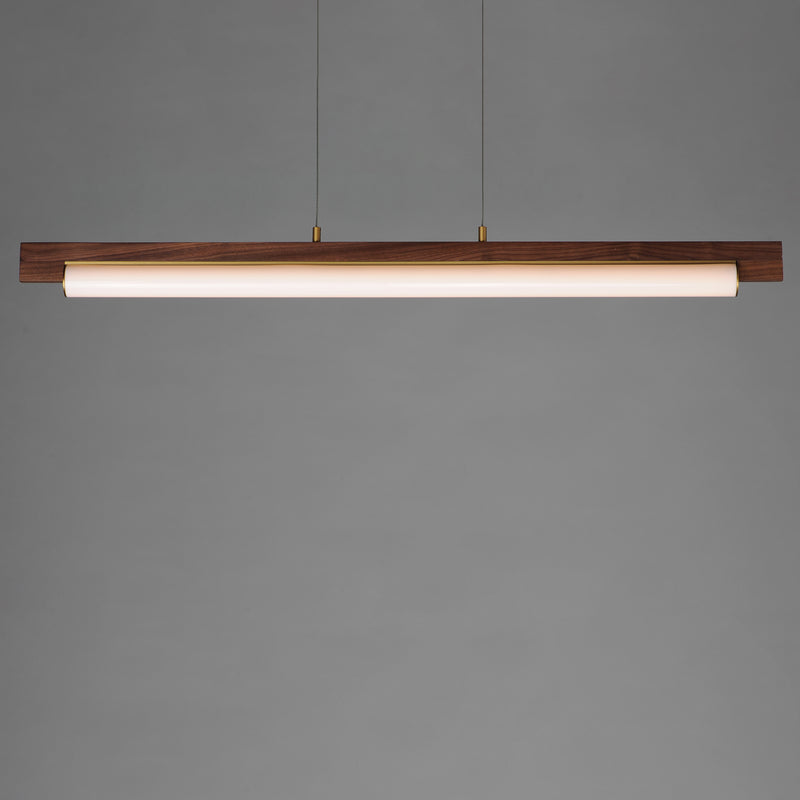 ET2 E24932-WNAB Joist 45" LED Horizontal Pendant | Whit Alabaster / Natural Aged Brass