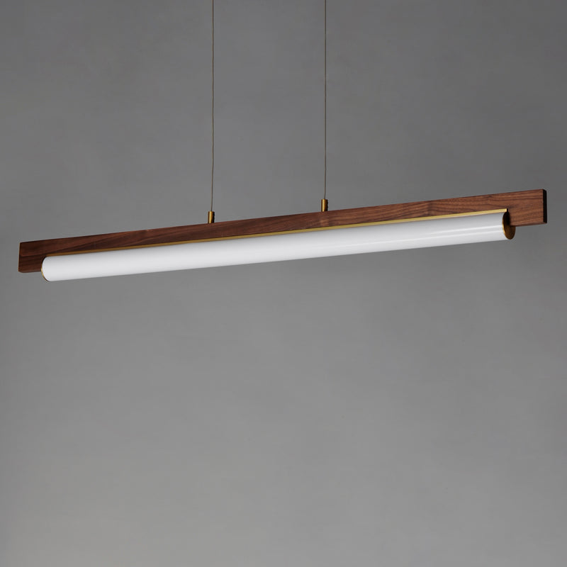 ET2 E24932-WNAB Joist 45" LED Horizontal Pendant | Whit Alabaster / Natural Aged Brass