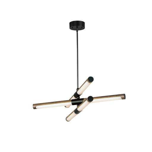 ET2 E24943-APBK Rollo 6 Light LED Pendant | Antique Pecan / Black