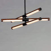 ET2 E24943-APBK Rollo 6 Light LED Pendant | Antique Pecan / Black