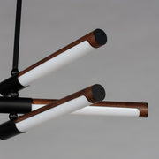 ET2 E24943-APBK Rollo 6 Light LED Pendant | Antique Pecan / Black