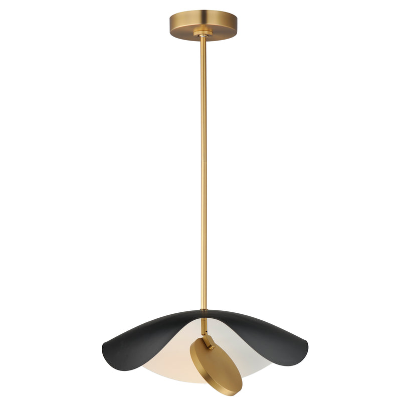 ET2 E24964-WTBKGLD Carmen 16" LED Pendant | Black / Gold